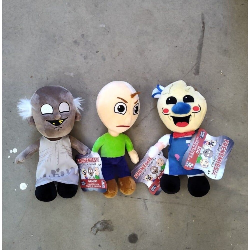 Brand New Frenemies 8" Plush lot or 3 Rod, Baldi and , Granny Series 1